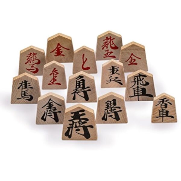 YMI Wooden Shogi Japanese Chess Game Traditional Koma Playing Pieces with Paper Shogiban - Image 2