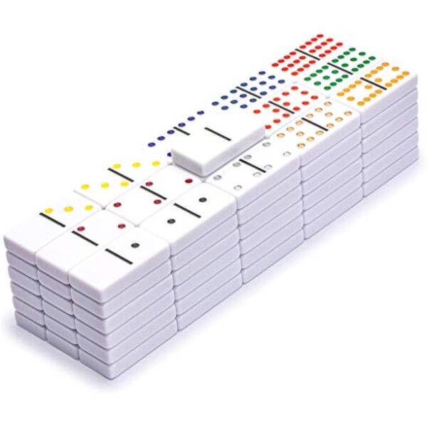 YMI 91 Tiles Double 12 Dominoes (Pips/Dots) Game Set with Wooden Case and 4 Racks - Image 6
