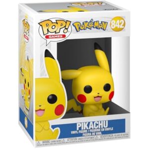 Funko POP Pop! Games: Pokemon - Pikachu (Sitting), 3.75 inches Multicolor 56307