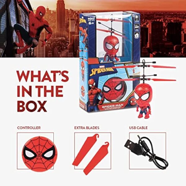 Marvel 3.5 Inch: Spider-Man Flying Figure IR Helicopter (Marvel, Spider-Man) - Image 2