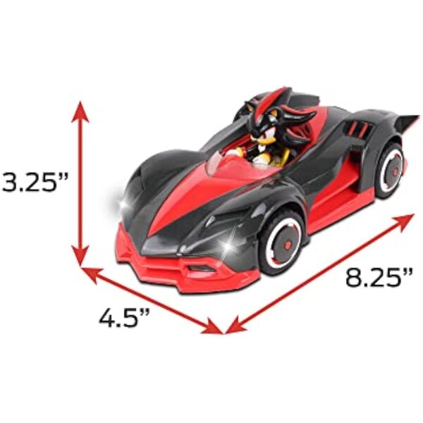 NKOK Team Sonic Racing 2.4GHz Radio Control Toy Car with Turbo Boost - Shadow The Hedgehog 602, Red, Turbo Boost Feature, Features Working Lights, for Ages 6 and up - Image 5