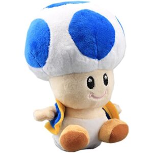 uiuoutoy Blue Toad Plush Mushroom 7''