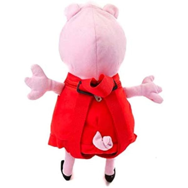 Peppa Pig Plush Backpack Pink Red - Image 2