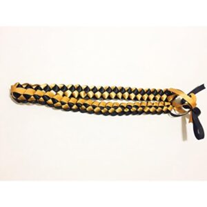 Ribbon Lei - Braided Necklace - Black & Gold