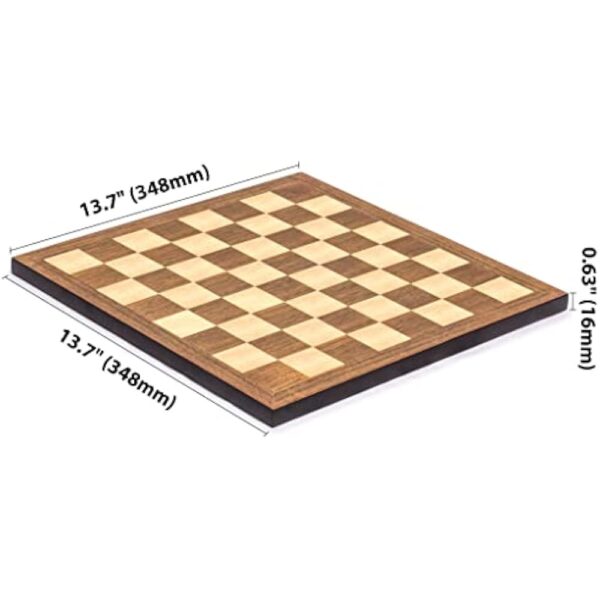 Husaria Reversible Checkers and Draughts Wooden Game Set - 10x10 and 8x8 Board - Image 4