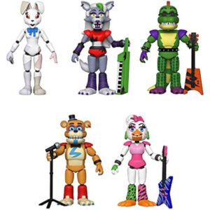 Funko Action Figures! Set of 5 - Five Nights at Freddy's - Security Breach - Pizzaplex - Glamrock Chica, Glamrock Freddy, Montgomery Gator, Roxanne Wolf and Vanny