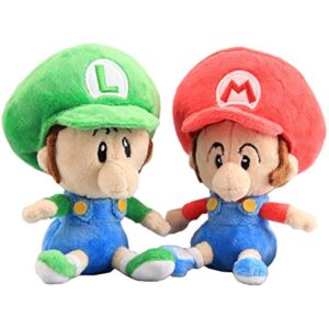 uiuoutoy Baby Boys Baby Luigi Plush 6'' Set 2pcs
