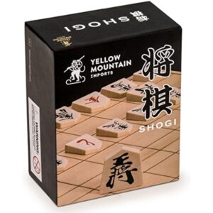 YMI Wooden Shogi Japanese Chess Game Traditional Koma Playing Pieces with Paper Shogiban