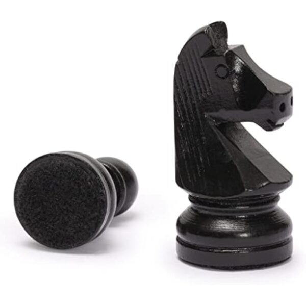 Husaria Staunton Tournament No. 5 Chessmen with 2 Extra Queens and Wooden Box, 3.6-inch Kings - Image 3