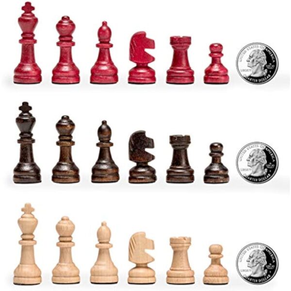 Husaria Wooden Three-Player Chess - 12 Inches - with Foldable Board, Handcrafted Playing Pieces, and Felt-Lined Storage - Image 6