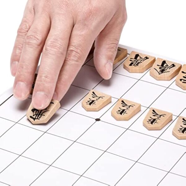 YMI Wooden Shogi Japanese Chess Game Traditional Koma Playing Pieces with Paper Shogiban - Image 6