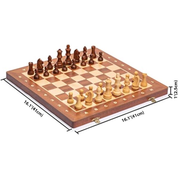 Husaria Professional Staunton Tournament No. 4 Wooden Chess Game Set with 2 Extra Queens, 3-Inch Kings - Image 3