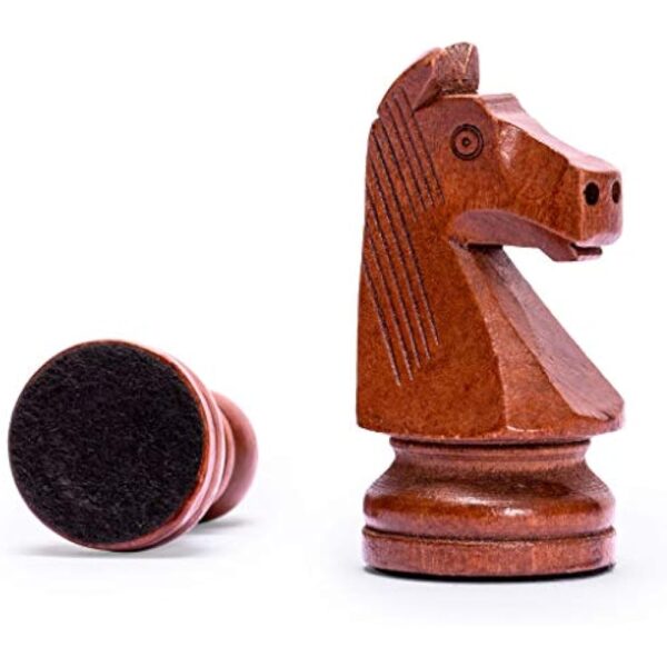 Husaria Staunton Tournament No. 6 Chessmen with 2 Extra Queens and Wooden Box, 3.9-inch Kings - Image 3