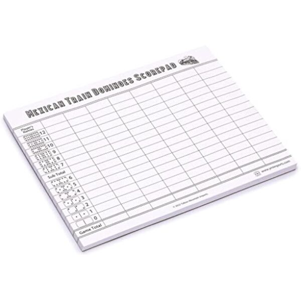 YMI Mexican Train Dominoes Scorepad - 50 Sheets - Image 3