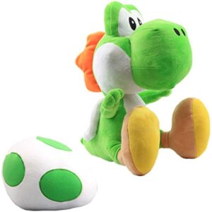 uiuoutoy 12" Green Yoshi & 8'' Yoshi Egg Stuffed Plush Set of 2 pcs