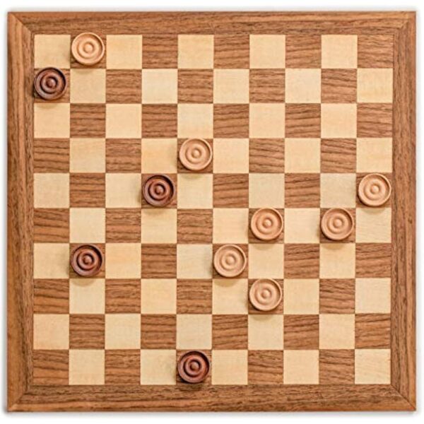 Husaria Reversible Checkers and Draughts Wooden Game Set - 10x10 and 8x8 Board - Image 6