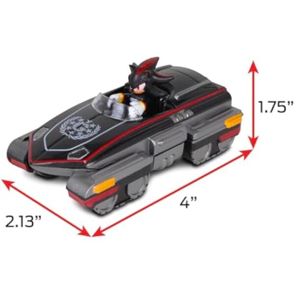 NKOK Sonic The Hedgehog All-Stars Racing Transformed Shadow Pull Back Racer; No Batteries Required; Pull Back, Let go, and Watch Shadow Race,Black Large - Image 3