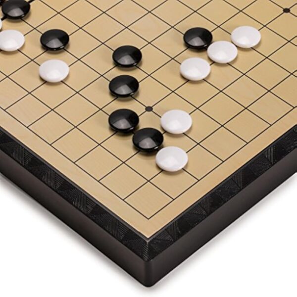 YMI Large Magnetic 19x19 Go Game Set Board (14.6-Inch) with Single Convex Stones - Folding, Portable, and Travel Ready Set - Image 3