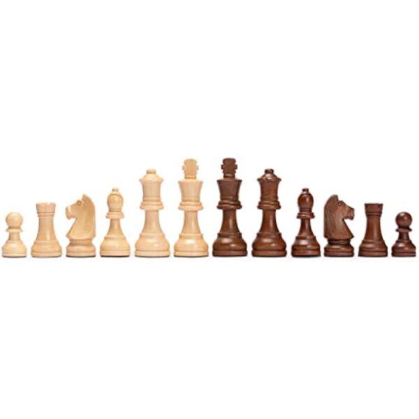 Husaria Professional Staunton Tournament No. 4 Wooden Chess Game Set with 2 Extra Queens, 3-Inch Kings - Image 6