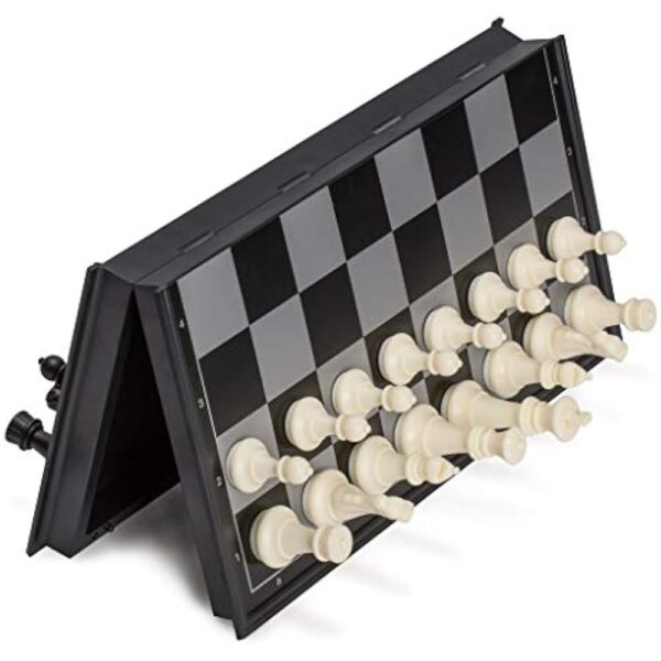 YMI Large 2-in-1 Travel Magnetic Chess & Checkers Board Game Set - 14 Inches - Folding, Portable, Multi-Game Set - Image 5