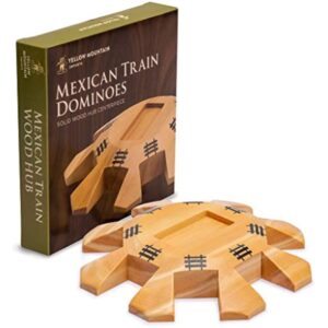 YMI Wooden Hub Centerpiece for Mexican Train Dominoes Game (up to 8 Players) - 5.8 Inches