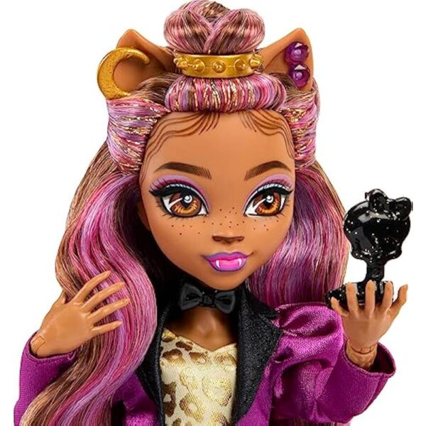 Monster High Doll, Clawdeen Wolf in Monster Ball Party Fashion with Themed Accessories Including Balloons - Image 2