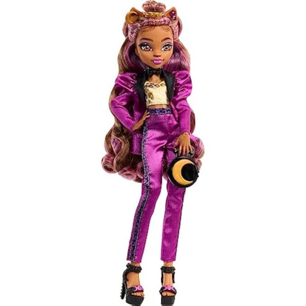 Monster High Doll, Clawdeen Wolf in Monster Ball Party Fashion with Themed Accessories Including Balloons - Image 5