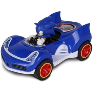 NKOK Sonic The Hedgehog All-Stars Racing Transformed Pull Back Racer - Sonic; No Batteries Required; Pull Back, Let go, and Watch Sonic Race