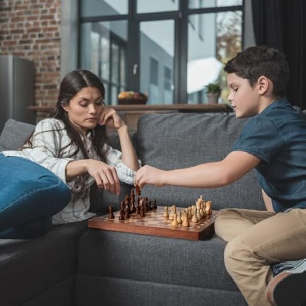 Husaria Professional Staunton Tournament No. 4 Wooden Chess Game Set with 2 Extra Queens, 3-Inch Kings - Image 5