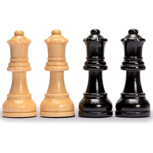 Husaria Staunton Tournament No. 5 Chessmen with 2 Extra Queens and Wooden Box, 3.6-inch Kings - Image 6