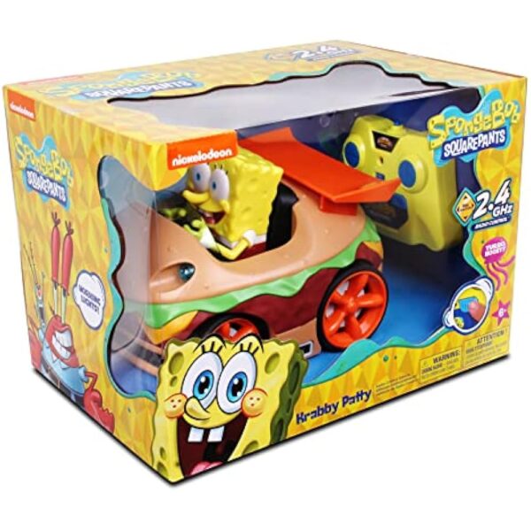 NKOK Remote Control Krabby Patty with Spongebob Vehicle, Full Function RC Vehicle, Working Lights, Has Radio Control & Turbo Boost, Great Item for Kids, Ages 6 and up - Image 5