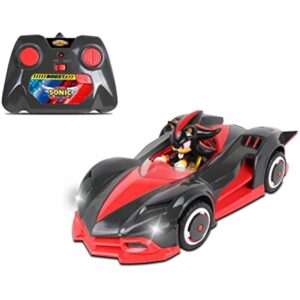 NKOK Team Sonic Racing 2.4GHz Radio Control Toy Car with Turbo Boost - Shadow The Hedgehog 602, Red, Turbo Boost Feature, Features Working Lights, for Ages 6 and up