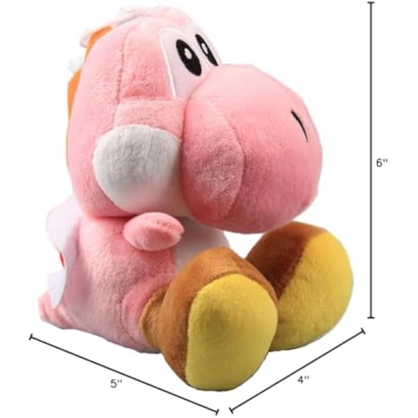 Pink Yoshi Plush Toy Stuffed Animal Doll 6" - Image 2
