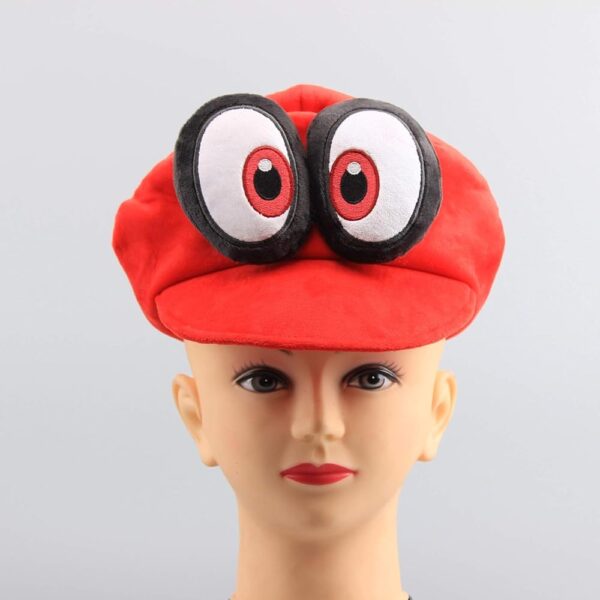 Odyssey Cappy Hat Cosplay Red Plush - Image 2